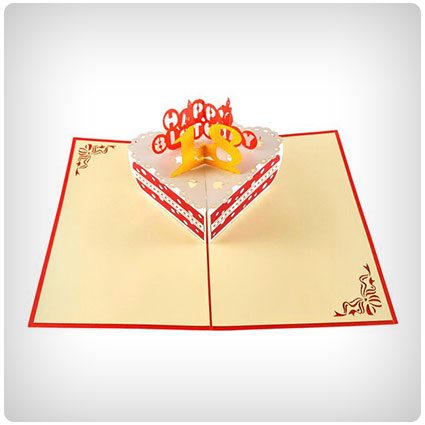Happy 18th Birthday Cake 3D Pop-up Card